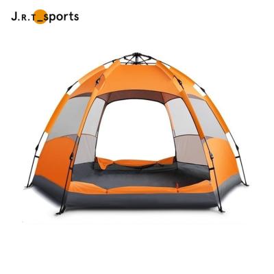 China High Quality Large Beach Sunshade Portable Waterproof Family 3-5 Person Hexagonal Waterproof Automatic Outdoor Camping Tent For Hiking for sale