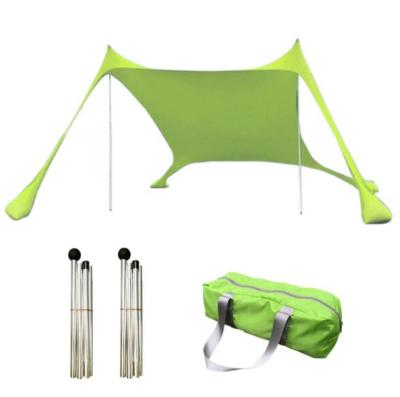 China Diagonal Tying Type Hot Selling Portable Sun Shelter Anti-wind Beach Umbrella Ultralight Sun Shelter Portable Premium Outdoor Tent With Sandbag for sale