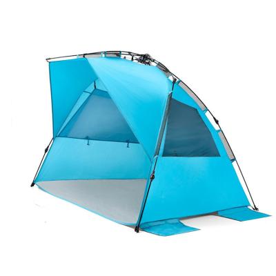 China Wholesale High Quality Easy Quick Setup Outdoor Portable Straight Tying Type Noise Up Beach Tent For 3-4 Person for sale