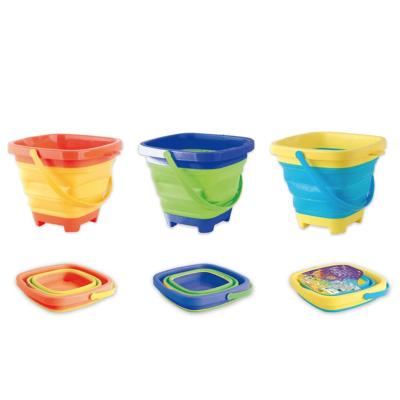 China Wholesale Sustainable Beach Outdoor Eco Friendly Portable Folding Bucket With Carry Handle for sale