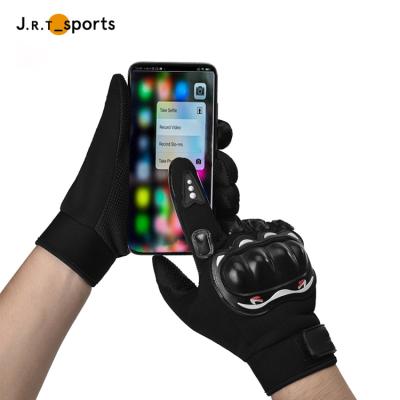 China Full Knuckle Touch Screen Finger Slip Protection Protector Anti Cycling Racing Motorcycle Gloves for sale