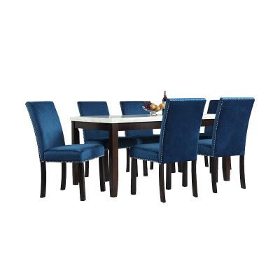 China Modern Cheap Wood Stone Wood Seater And Chair Set For 8 Dining Table for sale