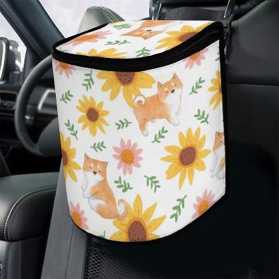 China Durable Waterproof Oxford Cloth Auto Car Garbage Bag Garbage Bag Hanging Trash Bin For Car for sale