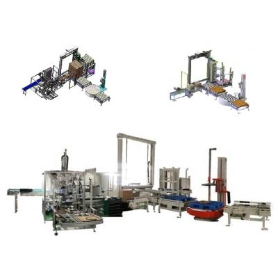 China machinery & CND-PWL Material CND-PWL Automatic Carton Box Palletizing and Winding Online Packing Line Palletizer for sale