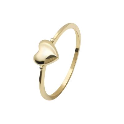 China Real Luxury Pure Solid Gold Rings FASHIONABLE 14k 9k Gold Finger Ring Heart Shaped Women Jewelry 9k 14k for sale