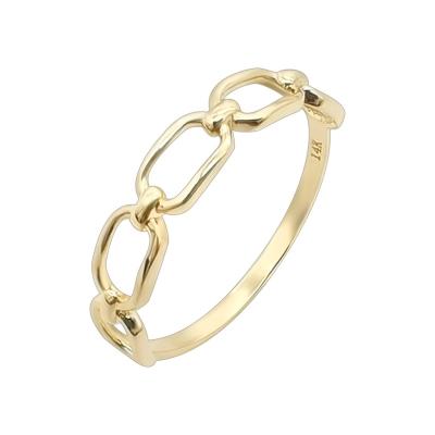 China Fast Delivery 1000S 1000S Jewelry 14K Gold Ring For Women Fashionable Beauty Finger Ring Yellow Gold Rings In 585 for sale