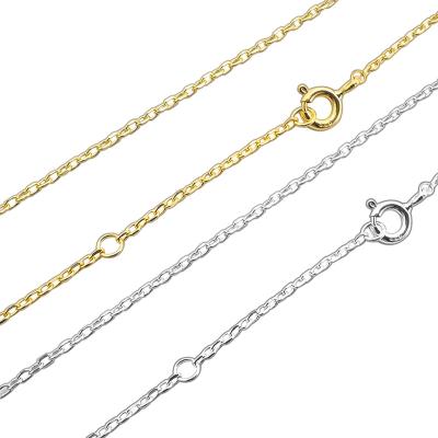 China Lead and Nickel Plated 925 Sterling Silver Women's Link Chain Classic Free Wholesale Jewelry Cross Chain Necklace for sale