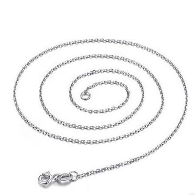 China Lead and Nickel Free Fashionable High Quality 925 Sterling Silver Gold Plating Necklace Chain Wholesale, Cheap 925 Sterling Silver Cable Link Chain Necklace for sale