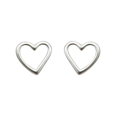 China Lead and Nickel Plated Free Fashion Gold Plated Jewelry Earrings Hollow Heart Stud Earrings For Daily Life for sale