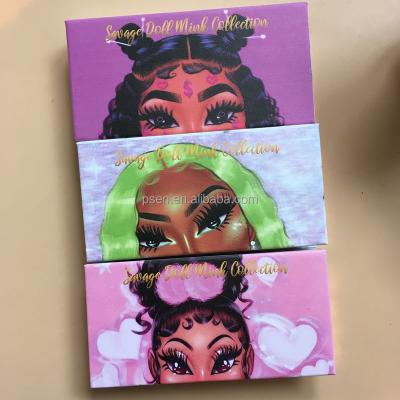 China 25 Mm 3d Lashes Comics Natural Creative Luxury Long Design Unique Empty False False Girl Box Private Label Manufacturer for sale