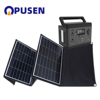 China MINI Power Generation System Wireless Charging Camping 300W Power Station + Foldable Solar Panel 300W Sunpower Cell for sale