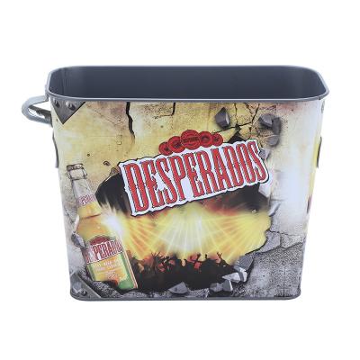 China Sustainable Unique Design Customized Galvanized Metal Ice Bucket With Beer Opener for sale