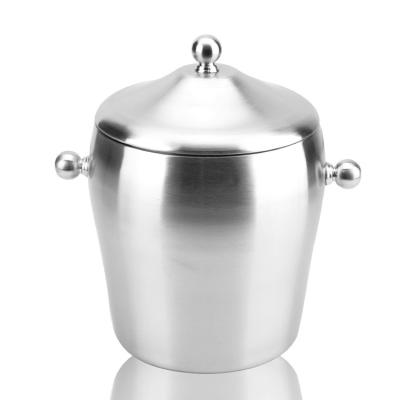 China Double Layer 2L Stainless Steel Sustainable Champagne Ice Cooler Bucket for sale