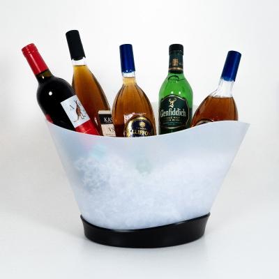 China Nightclub Viable Custom Logo Promotional Wine Ice Bucket With Led for sale