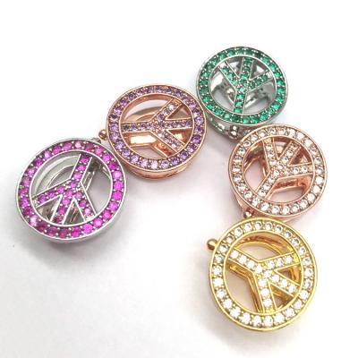 China brass & Colorful CZ Zircon Stone Charm Real Brass Snap CZ Bear Fish Star Shape Fit Diy Beads Charms Bracelet Fashion Jewelry Making Wholesale for sale