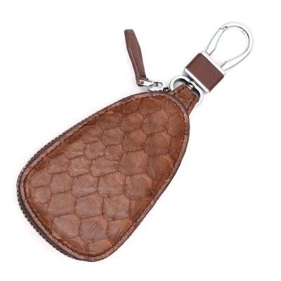 China Genuine Steel Python Skin Coin Fashion Single Key Custom Bag Silver Plated Zipper Main Pocket for sale