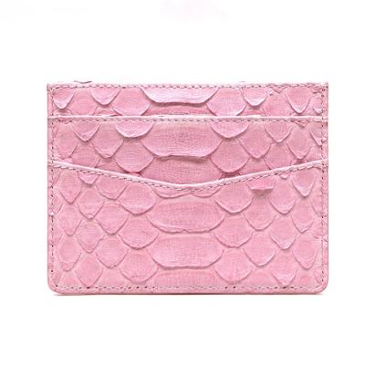 China Personalized Leather Card Case Card Holder Colorful Python Python Leather Box for Women Men Custom Leather and Your Brand Logo for sale