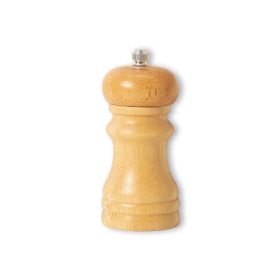 China Sustainable Mini Pepper Grinder Kitchen Rubber Spice Wooden Pepper Mill for sale