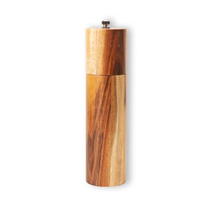 China Acacia Wood Pepper Mill Wooden Pepper Grinder Kitchen Viable Custom Pepper Grinder for sale