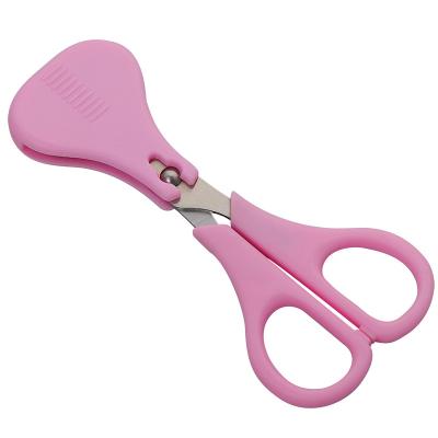 China Special Design Stainless Steel School Safety Kids Paper Cutting Scissors With Cover for sale