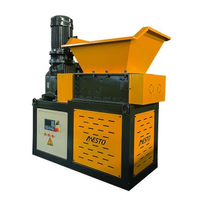 China Mesto Scrap tire plastic lump Cutter mini metal waste bottle chipper cardboard Foam single shaft shredders machine for sale