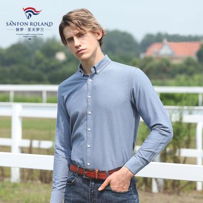 China Wholesale Solid Color Pure Cotton Anti-pilling Fashion Custom Men's Punching Shirt for sale