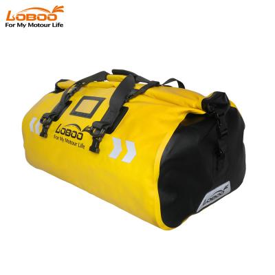 China LOBOO 90L PVC Waterproof Motorcycle Tail Bag Motorcycle Dry Bag, Motorcycle Luggage Travel Saddle Bag for sale