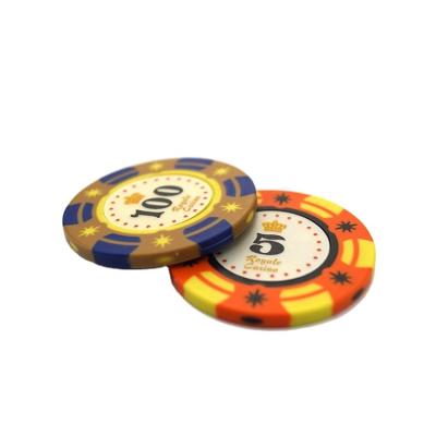 China ABS Clay Coin Mahjong Texas Poker Chips 13.5g Clay US Dollar Set For Gambling Chips for sale