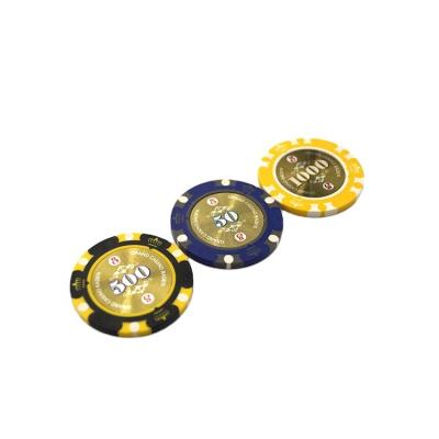 China ABS Gambling Game Value Poker Coin Label Casino Clay Chips Poker Chips for sale