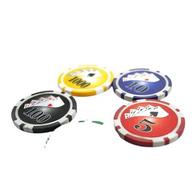 China New Type ABS Wholesale Gambling Poker Chip Round Number Stickers For Poker Chip for sale