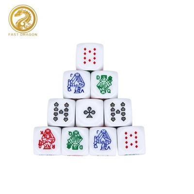 China KTV.Bar.Family Entertainment 14mm NS Poker Chip Dice for Ludo Game Dice and Promotional Gifts in Colorful Blue, Green, Yellow, Black, Orange Colors for sale