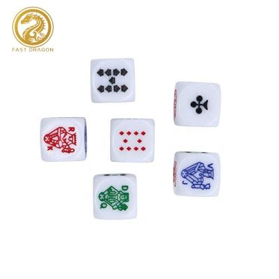 China KTV.Bar.Family Entertainment Set Of 5 Poker Dice With Bicast Professional Leather Dice Cup With Red Felt, Great For Travel for sale