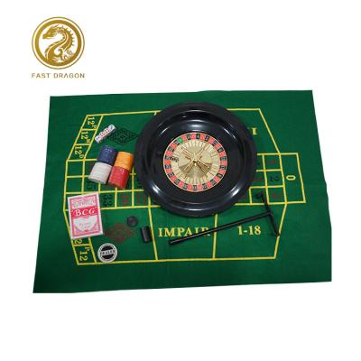 China High quality home/casino/party 5 in 1 game set with 6 inch manual turntable roulette set casino for sale