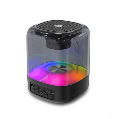 China Wireless Portable Wireless Speaker Led Colorful Lights Creative Small Gifts Outdoor Subwoofer Speaker for sale