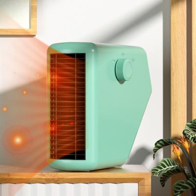 China Convenient PTC mini usb personal portable electric space fan heater with thermostat room 500W for sale