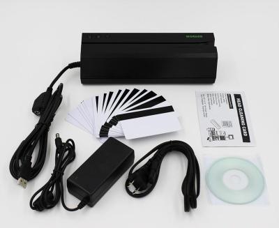 China mad 3Tracks msr605 Magnetic Stripe Card Reader Writer USB HiCo Encoder msr 605 with software for windows only 212*64*63mm for sale