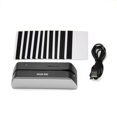 China ABS MSRX6 USB Powered Writer Magnetic Card Reader Without BT HiCo 3Tracks Windows and Mac OS Compliant Systems for sale