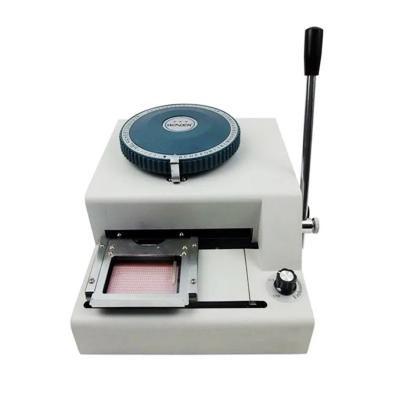 China Black And White Manual PVC Name ID Card Embossing Machine Printer JX-70C for sale