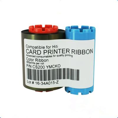 China (customized private order code 0060) compatible COMPATIBLE with HiTi CS200e YMCKO 400 images ribbon work on cs-200e card printer version for sale