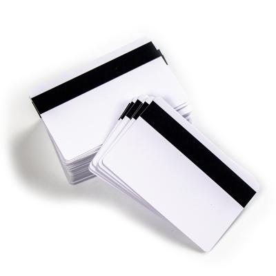 China Hico Magnetic Stripe Cards Blank PVC CR80 ID Card 30 mils Plastic Card for Evolis Datacard Zebra Hiti Magicard Printers PVC Hico for sale