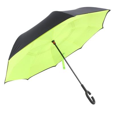 China High quality hand c-handle free coat inverted umbrella to create a better inverted umbrella by brella for sale