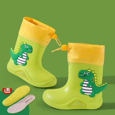 China High Quality PVC Rainboots Rainshoes Children Raincoats Bachelorette Lovely Rainboots Plastic Raincoat for sale