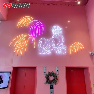 China The Other Office Plastic Neon Box Street Holiday Decorations Christmas Tree Activity Decoration Pedestrian Neon Light Bar for sale