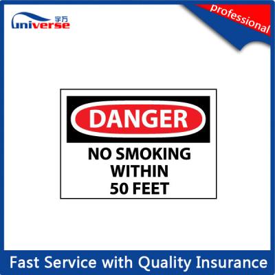 China Custom Print Warning Rigid Plastic Signs , 4mm Plastic Warning Sign for sale