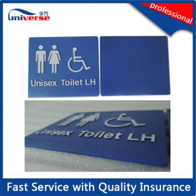 China Commercial Rigid Plastic Signs , Braille Unisex Accessible Toilet Sign LH for sale