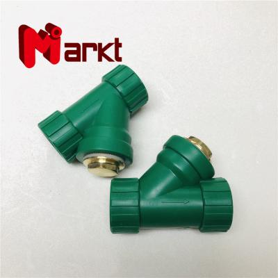 China Pipe lines connect type PPR water tubing Y type fitting pipe fitting ppr water filter fitting for sale