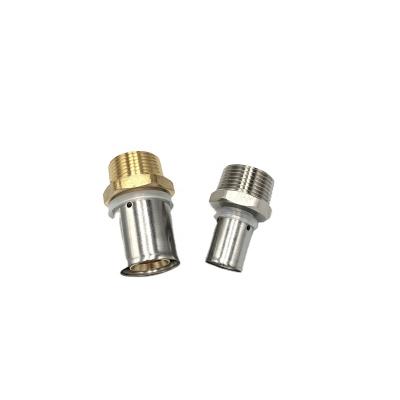 China Pipe Lines Connect Brass Pex Pipe Fittings Press Sleeve Fitting for sale