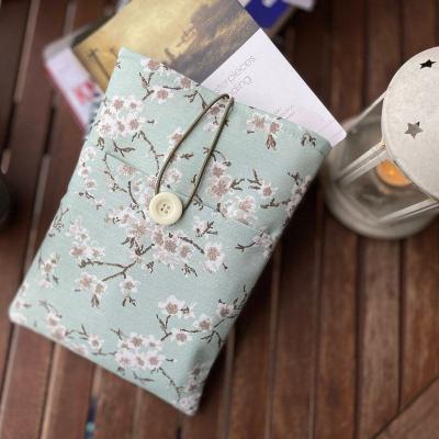 China Fall Protective Floral Style Custom Book Sleeve with Padded Button Closure Pockets Optional for sale