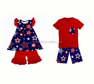 China Summer casual girls lovely clothing manufacturers koya 4th of july children's boutique clothing for sale