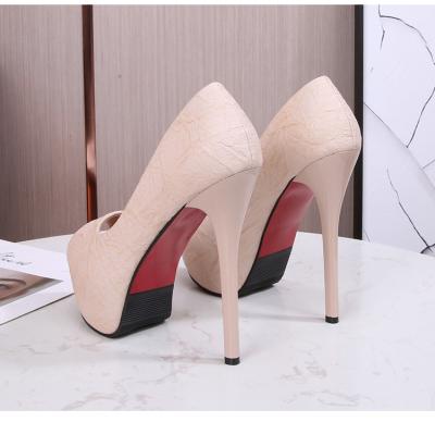 China Other New Design High Heels Shoes For Women Fish Mouth High Heel Women Pumps Elegant Ladies Shoes Nightclub Shoes for sale